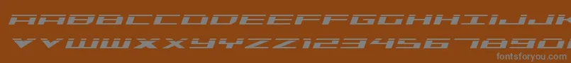 TriremeLaserItalic Font – Gray Fonts on Brown Background