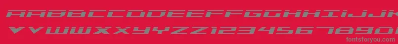 TriremeLaserItalic Font – Gray Fonts on Red Background
