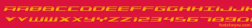 Police TriremeLaserItalic – polices orange sur fond rouge