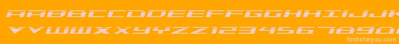 TriremeLaserItalic Font – Pink Fonts on Orange Background