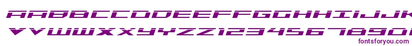 TriremeLaserItalic Font – Purple Fonts on White Background