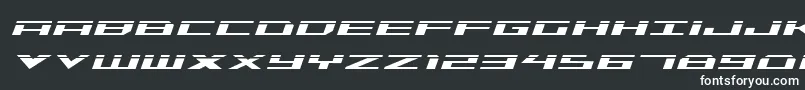 TriremeLaserItalic Font – White Fonts on Black Background