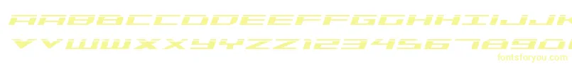 TriremeLaserItalic-Schriftart – Gelbe Schriften