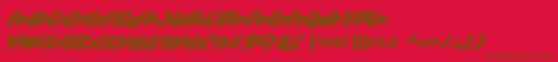 Wild Ride Back Fill Font – Brown Fonts on Red Background