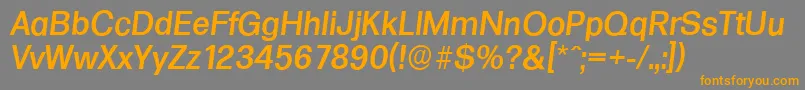 FormulaserialMediumItalic Font – Orange Fonts on Gray Background