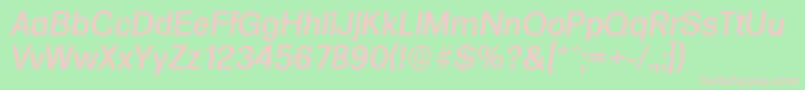 FormulaserialMediumItalic Font – Pink Fonts on Green Background