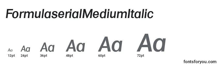 Размеры шрифта FormulaserialMediumItalic