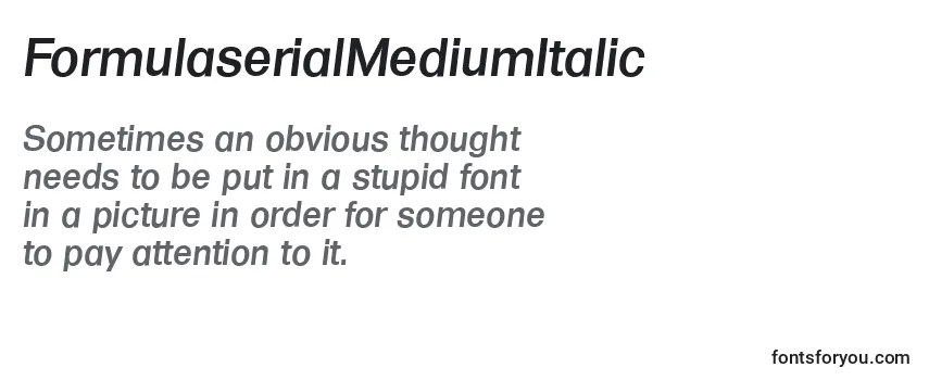 Шрифт FormulaserialMediumItalic