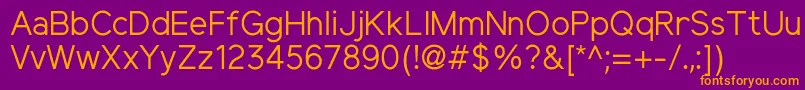 ElliotsansRegular Font – Orange Fonts on Purple Background