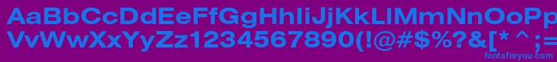 HeliosextBold Font – Blue Fonts on Purple Background