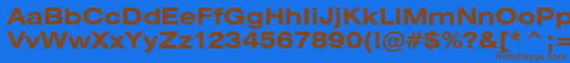 Шрифт HeliosextBold – коричневые шрифты на синем фоне