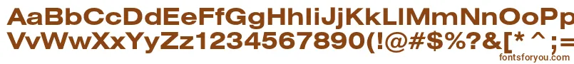 HeliosextBold Font – Brown Fonts on White Background