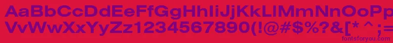 HeliosextBold Font – Purple Fonts on Red Background