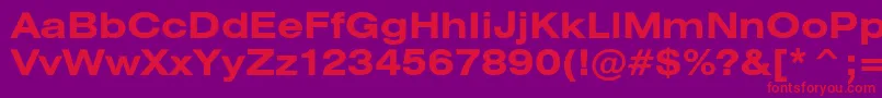 HeliosextBold Font – Red Fonts on Purple Background