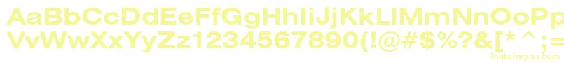 Czcionka HeliosextBold – żółte czcionki