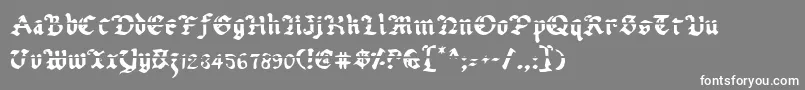 フォントUberlav2 – 灰色の背景に白い文字