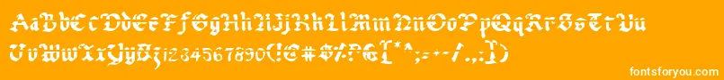 フォントUberlav2 – オレンジの背景に白い文字