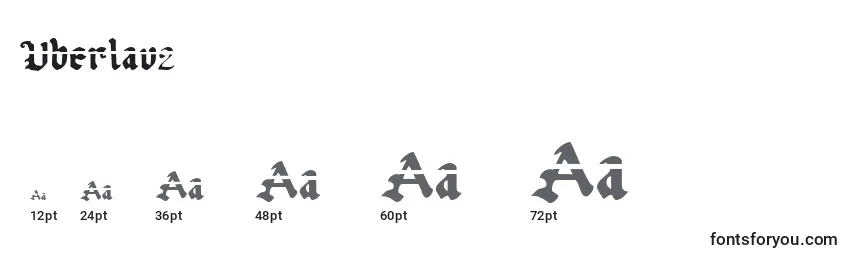 Размеры шрифта Uberlav2