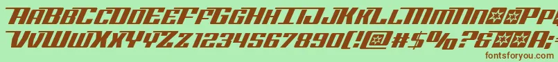 Rocketpop Font – Brown Fonts on Green Background