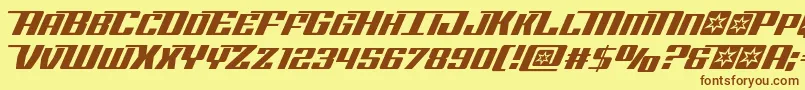 Rocketpop Font – Brown Fonts on Yellow Background