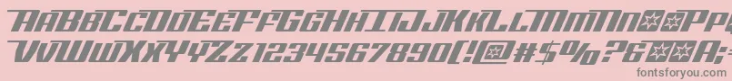 Fonte Rocketpop – fontes cinzas em um fundo rosa