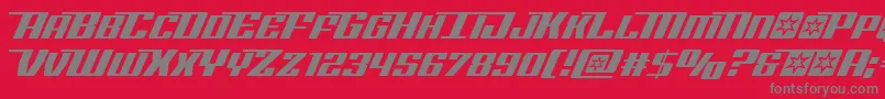 Rocketpop Font – Gray Fonts on Red Background