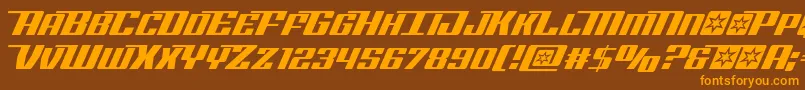 Rocketpop Font – Orange Fonts on Brown Background