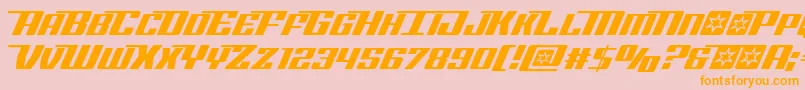 Rocketpop Font – Orange Fonts on Pink Background