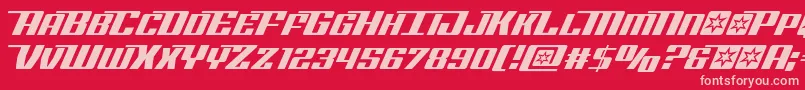 Rocketpop Font – Pink Fonts on Red Background