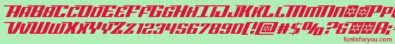 Rocketpop Font – Red Fonts on Green Background