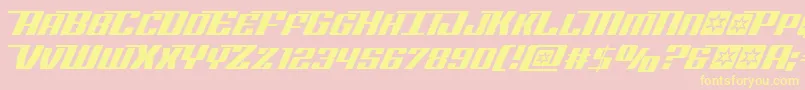 Rocketpop Font – Yellow Fonts on Pink Background