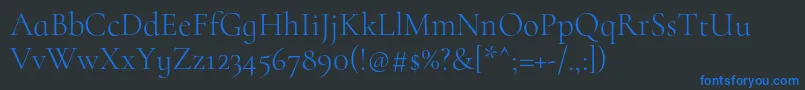 CormorantinfantLight Font – Blue Fonts on Black Background