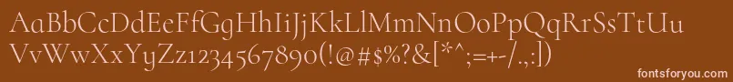 CormorantinfantLight Font – Pink Fonts on Brown Background