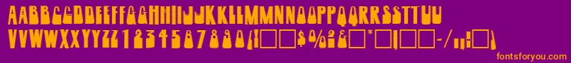 WoogiedisplayoutlinecapssskRegular Font – Orange Fonts on Purple Background