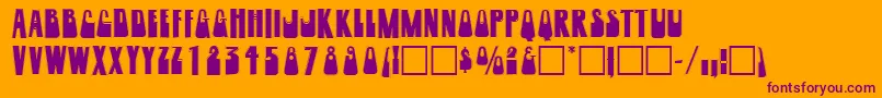 WoogiedisplayoutlinecapssskRegular Font – Purple Fonts on Orange Background