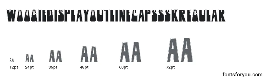 WoogiedisplayoutlinecapssskRegular Font Sizes