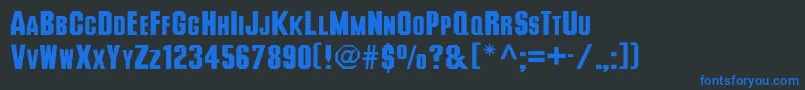 Deusex Font – Blue Fonts on Black Background