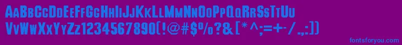 Deusex-fontti – siniset fontit violetilla taustalla
