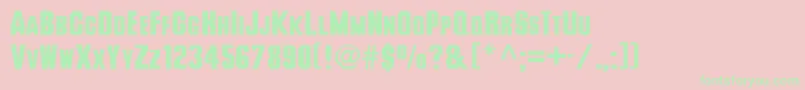 Deusex Font – Green Fonts on Pink Background