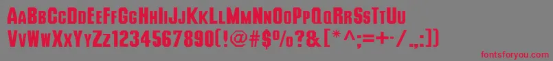 Deusex Font – Red Fonts on Gray Background