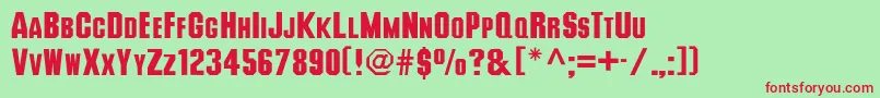 Deusex Font – Red Fonts on Green Background