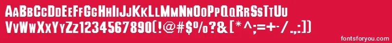 Deusex Font – White Fonts on Red Background