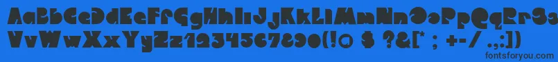 CrystalwiesnerQweckle Font – Black Fonts on Blue Background