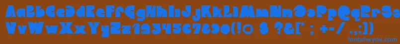 CrystalwiesnerQweckle Font – Blue Fonts on Brown Background