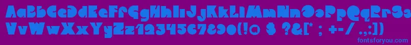 CrystalwiesnerQweckle Font – Blue Fonts on Purple Background