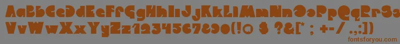 CrystalwiesnerQweckle Font – Brown Fonts on Gray Background