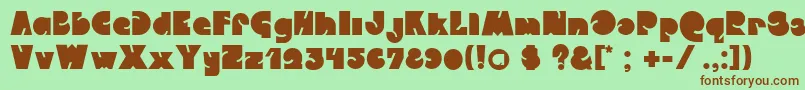 CrystalwiesnerQweckle Font – Brown Fonts on Green Background