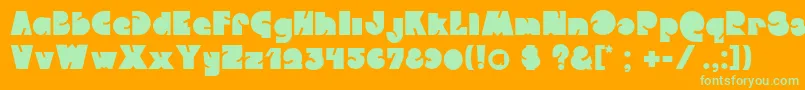 CrystalwiesnerQweckle Font – Green Fonts on Orange Background