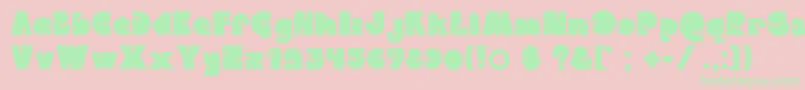 CrystalwiesnerQweckle Font – Green Fonts on Pink Background