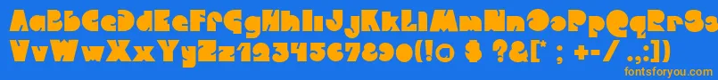 CrystalwiesnerQweckle Font – Orange Fonts on Blue Background